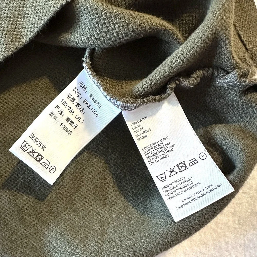 Sunspel Olive Green Polo Shirt - Picture 7 of 8